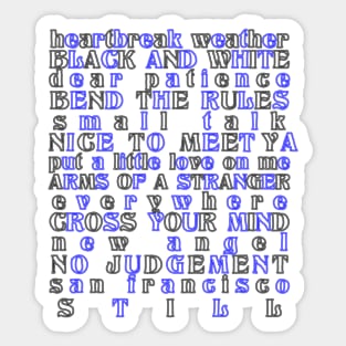 Heartbreak Weather Sticker